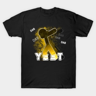 Yeet Dab - Dabbing Yeet Meme - Funny Humor Graphic Gift Kids Teens Saying - Yellow Gold T-Shirt